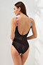 Women's Square Collar Feather Swimsuit 2c3t1n1o12 - 2