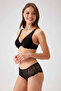 Women's Black 4742 Underwire Soft Push up Bra Set - 2