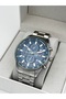 Navy Blue Dial Steel Band Men's Watch - 3