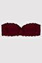 Women's Claret Red 6203 Underwire Supported Strapless Lace Bra