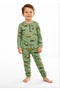 طقم بيجاما أطفال بنقشة مطبوعة بأكمام طويلة #printedkidspajamas #laundrygarden #constructionpatternpajamas