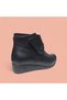 Black Mother Boots Women's Full Fur Velcro Thick Rubber Sole Anti-Slip Winter Boots - 3