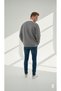 Unisex Shirt Collar Three-Thread Buttoned Soft Textured Double Color Sweatshirt - 3