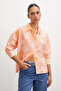 Drop Patterned Modal Shirt Orange