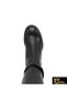Women's Black Genuine Leather Boots 505092304-1 - 7