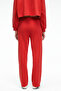 Avenza Women's Embroidery Detailed Side Pockets Regular Wide Leg Red Sweatpants - 8