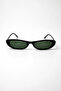 Laurent Slim Design Thin Uv400 Unisex Black Green Sunglasses - 5