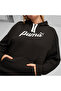 Womens ESS+ Script Hoodie Sweatshirt - Black - 4