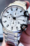 Men's Wristwatch 3 Atm Water Resistant Silver Color Steel Band Dkh4622C8 - 4