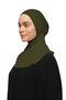 Women's Hijab Practical Neck Collar Hijab - Sportsman Bonnet - Khaki - 3