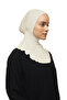 Women's Hijab Practical Neck Collar Hijab - Athlete Bonnet - Dark Cream - 4