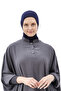 Women's Hijab Practical Neck Collar Hijab - Sportsman Bonnet - Navy Blue - 4