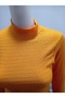 Orange Half Turtleneck Crop Body Slimfit Cotton Wrinkled Fabric Long Sleeve Body Mdmkir03Body - 6