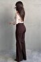 Brown High Waist Stretch Fabric Stone Women's Jean Pants Mg2271 - 4