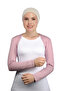 Long Sleeve Hijab Bolero - Dark Pink - 3
