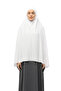 Ready Practical Scarf with Turban Veil Hijab with Hijab - Prayer Cover Souffle (5XL) - White - 2