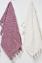 Soft 6-Piece Tied Luxury, Jacquard, Dowry, Hand and Face Towel Set 50X90 |   Premium Quality - 7
