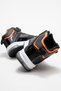 Velcro Laced Children's Sports Shoes Black Orange - 5