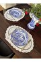 Set of 2 Perforated Oval American Serving Dishes. Flower Model (2 Pieces) 49X35 cm - 7