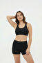 Women's Solid Color Badili Sports Swimmer Bikini Black (with Chest Pad) - 3
