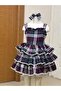 Eid Girls' Plaid Detailed Puffy Dress - 2