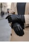 Women's Faux Leather Gloves+Sheepskin Lining+Cold Resistant+Stylish Design - 7
