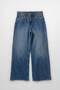 Women's High Waist Wide Leg Stretch Fabric Jean Pants - 2