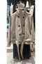 Double-Breasted Stand-Up Collar Short Coat with Belt - 4