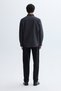 Men's Anthracite Regular Fit Textured Long Sleeve Shirt - 2