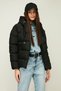 Women's Black Hooded Fiber Windproof Puffer Winter Coat. - 4