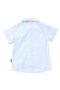 Boy's White Blue Brown Patterned Shirt with Bow Tie Strap Short Sleeve 3-Piece Suit - 7