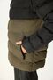 Women's Waterproof and Windproof Hooded Waterproof Black-Khaki Puffer Coat - 6