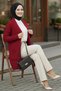 Pocketed Knitwear Cardigan R4442 Red - 3