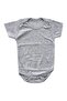 Gray Short Sleeve Bodysuit with Snap Fasteners - 2