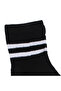 Boy's Black and White Striped Socks - 2