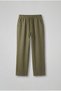 Men's Baggy Fit Linen Trousers Khaki Green