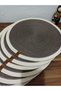 6 Pieces Dark Mink Ecru Serving Tray / American Serving Tray 1 Piece Bread Basket - 3