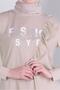 Text Printed Ruffle Detail Sweatshirt Tunic 43699 - 4