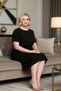 Women's Plus Size Crew Neck Short Sleeve Solid Pattern Knitted Dress Functional Sports 100% Cotton - 4