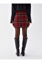Esvab • Modern & Distinctive Belted Checkered Embroidered Women's Skirt - 7