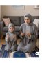 Seasonal Self-Head Scarf Lace Women's Prayer Dress, Anti-Sweat Prayer Clothing-Grey - 6