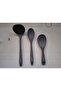 Fireproof, Non-Stick, Scratch-Resistant 100% Silicone Ladle, Rice Spoon, Spoon Set of 3 - 2