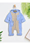 Boy Baby Welsoft Jumpsuit with Bear Baby Blue - 2