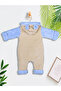 Boy Baby Welsoft Jumpsuit with Bear Baby Blue - 3