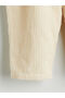 Two Mt Shop Quality Lcw Baby Beige Oval Collar Baby Girl T-Shirt and Pants - 6
