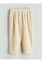 Two Mt Shop Quality Lcw Baby Beige Oval Collar Baby Girl T-Shirt and Pants - 5