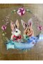 24X22 CM IRON-ADHED RABBITS TRANSFER PRINT T-SHIRT PRINT