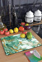 Green Gold Marble Look |   Glass Cutting Board - Cutting Table |   20 X 30cm - 7