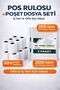 Office Set - Pos Roll 56X16 (Pack of 20) + A4 Bag File (2 Packs, 100 Pieces) - 2