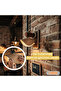 Rustic Rope Detailed Wooden Wall Sconce with Bendable Head Bohemian Lighting 3 Pieces - 5